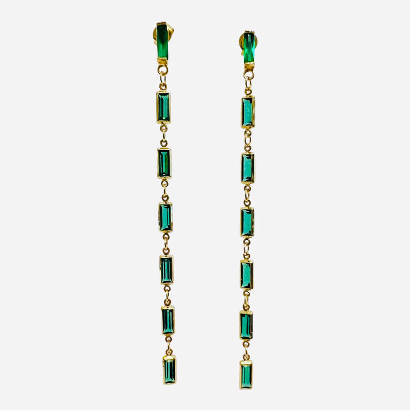 Waterfall Emerald Earring