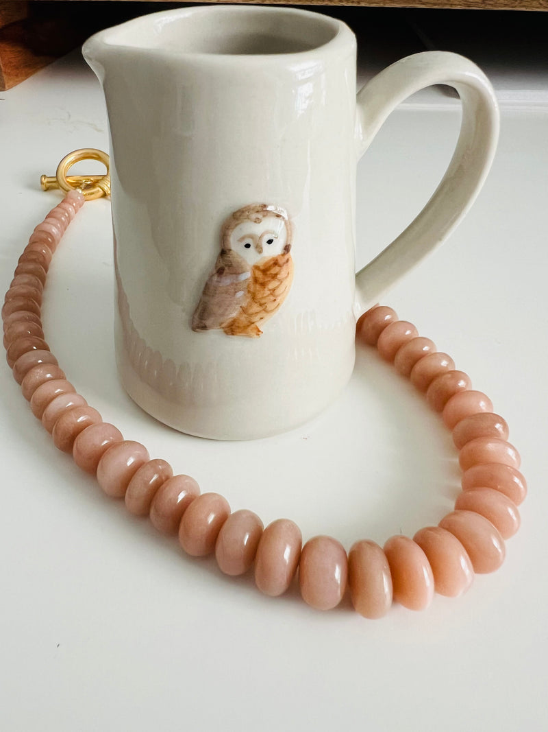 Vienna Peach Moonstone Necklace