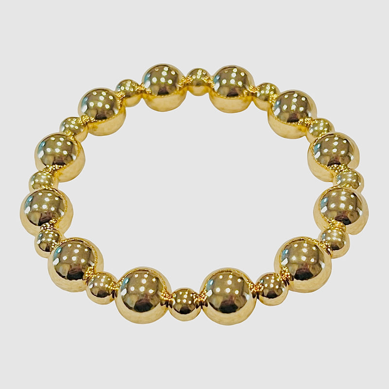 10 + 7mm Gold Fill Bracelet