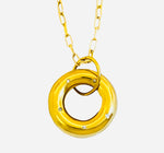 Golden Donut Pendant Necklace