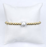 Gold Fill Single Pearl Bracelet